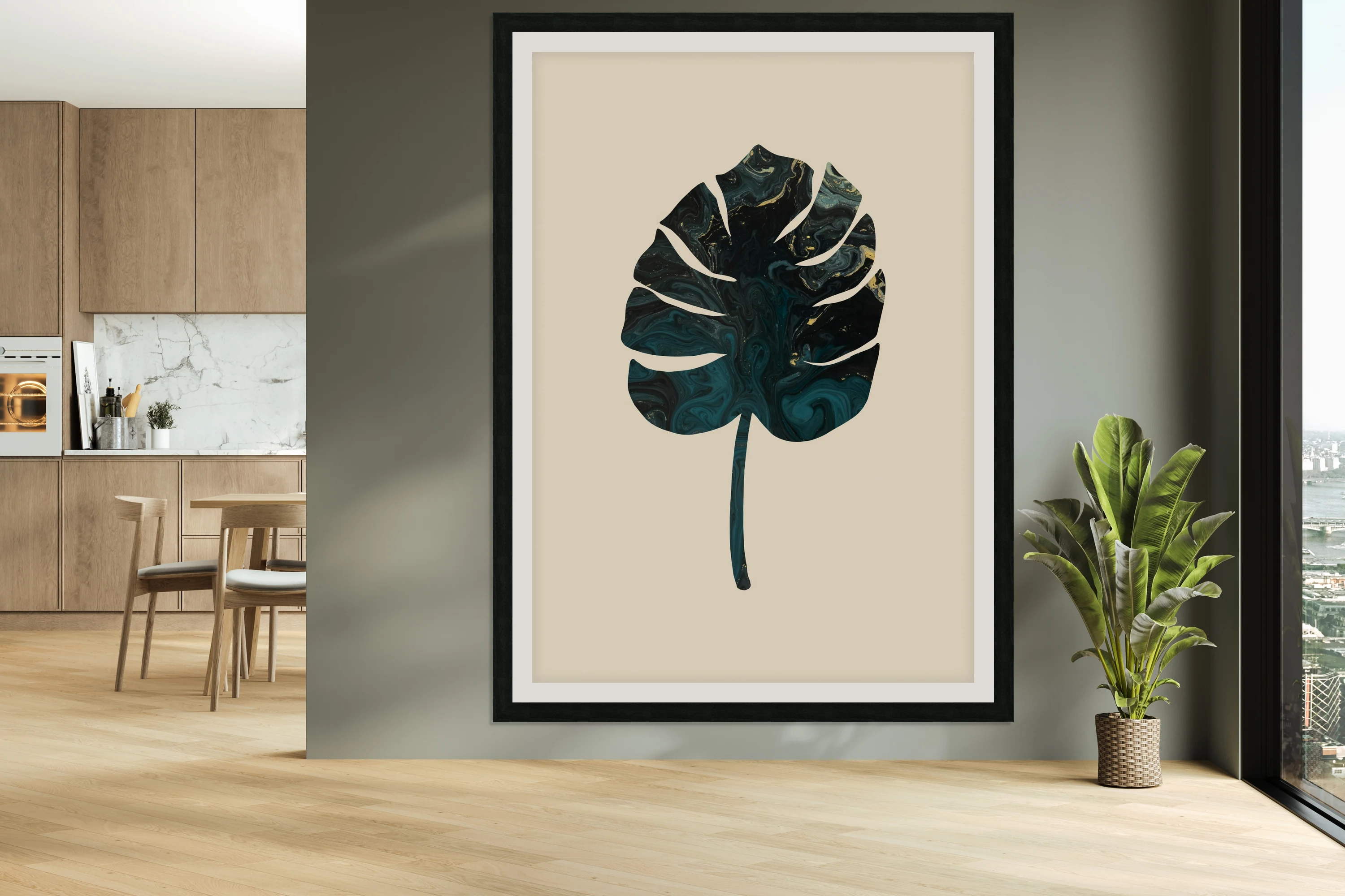 Monstera Marble Green