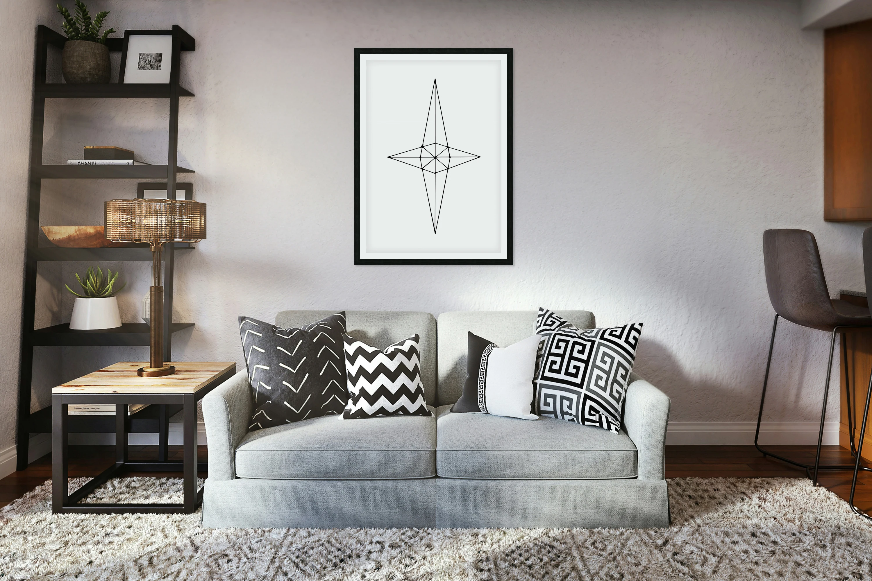 Grid Star White