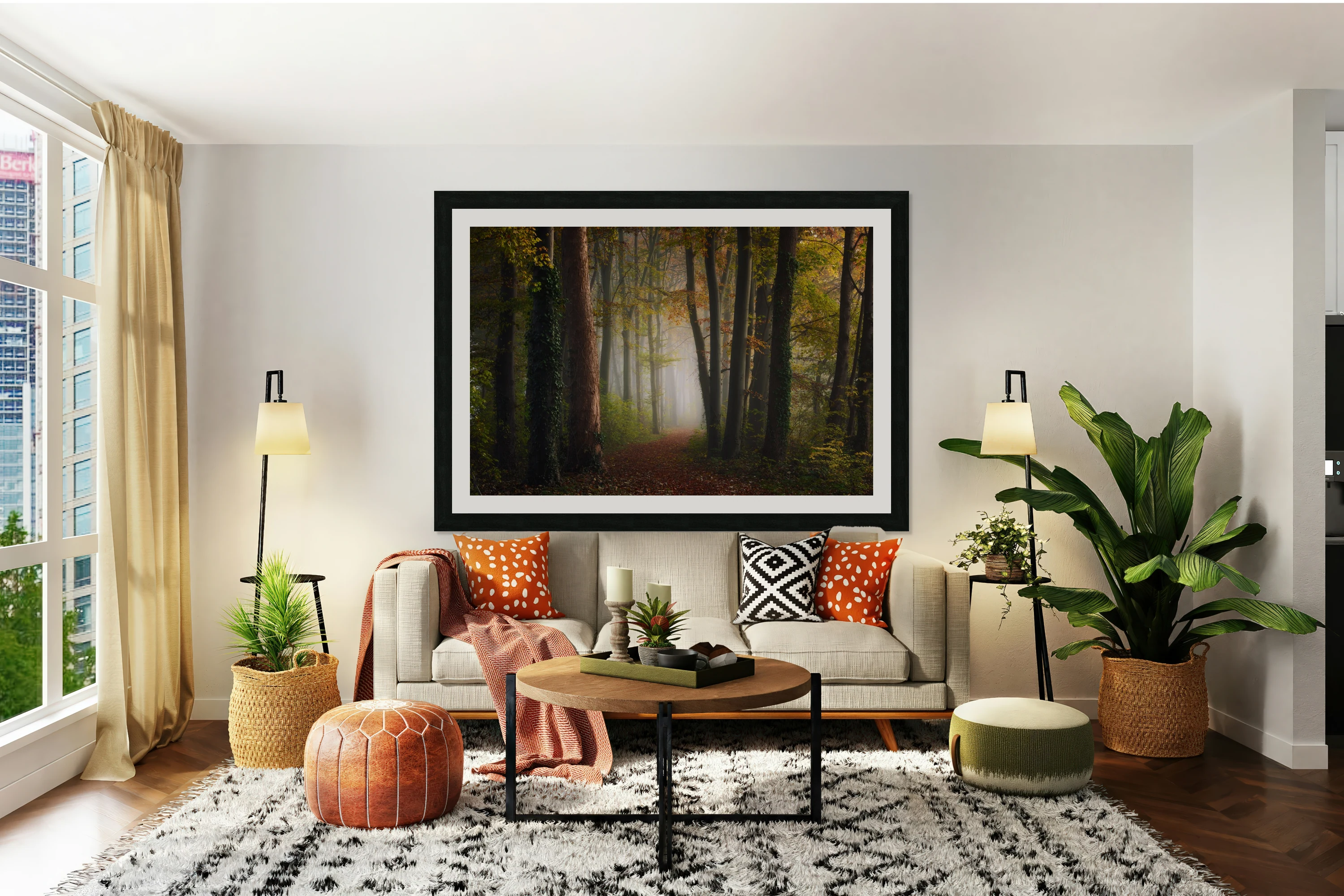 Autumn colorful forest
