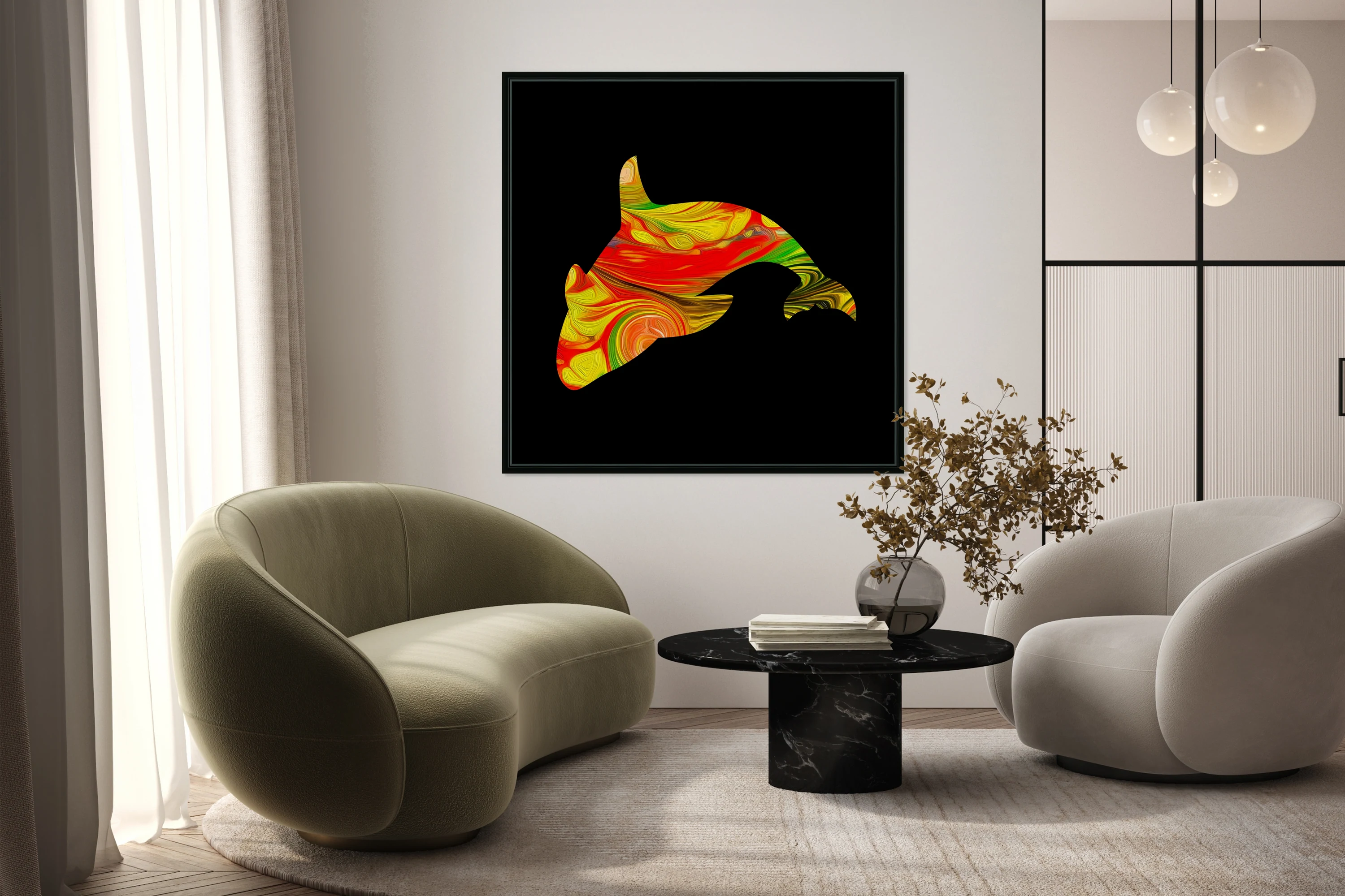 Dolphin Cubism