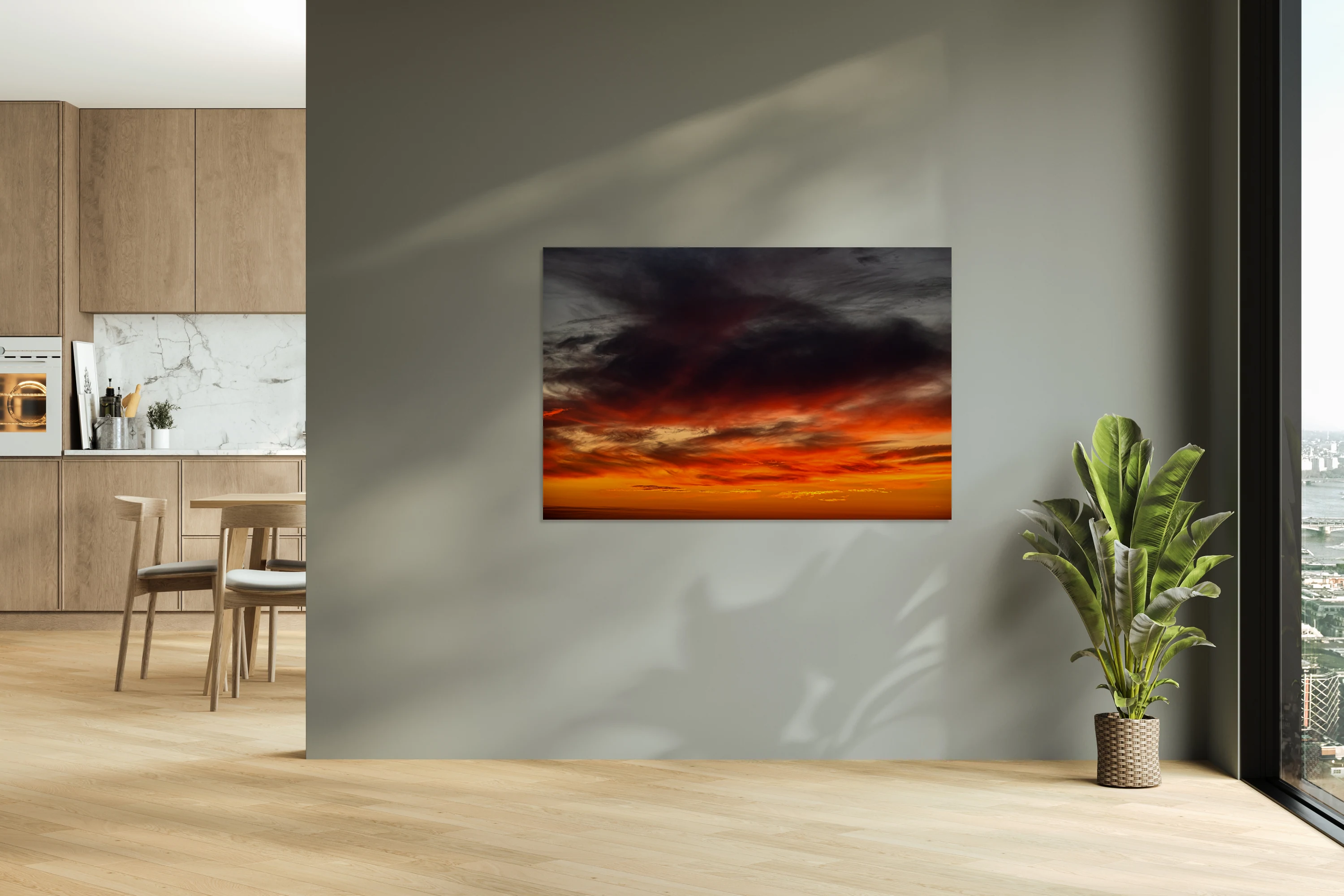 Dramatic Clouds and Sunset Explosion 