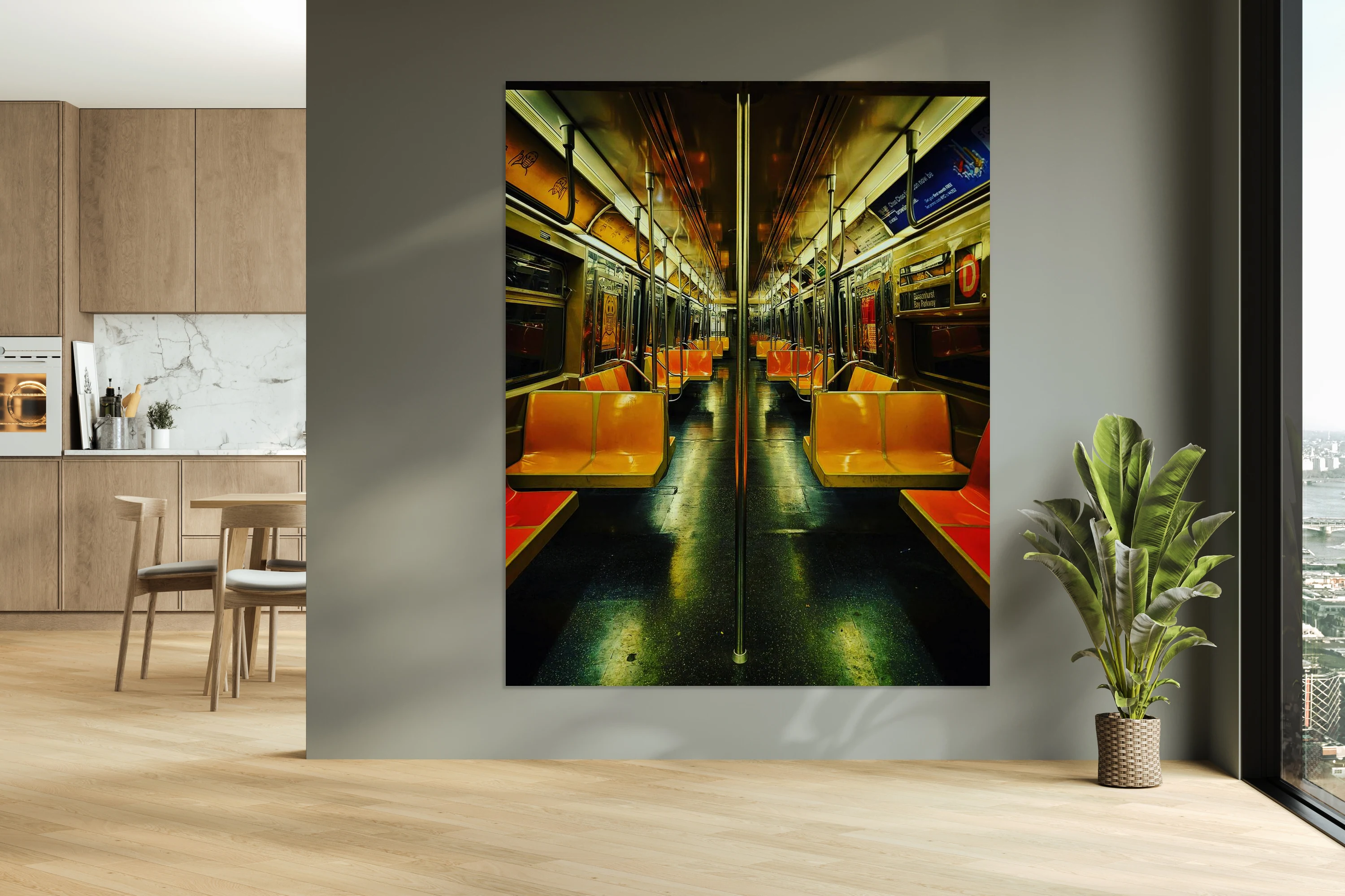 Empty Subway Car