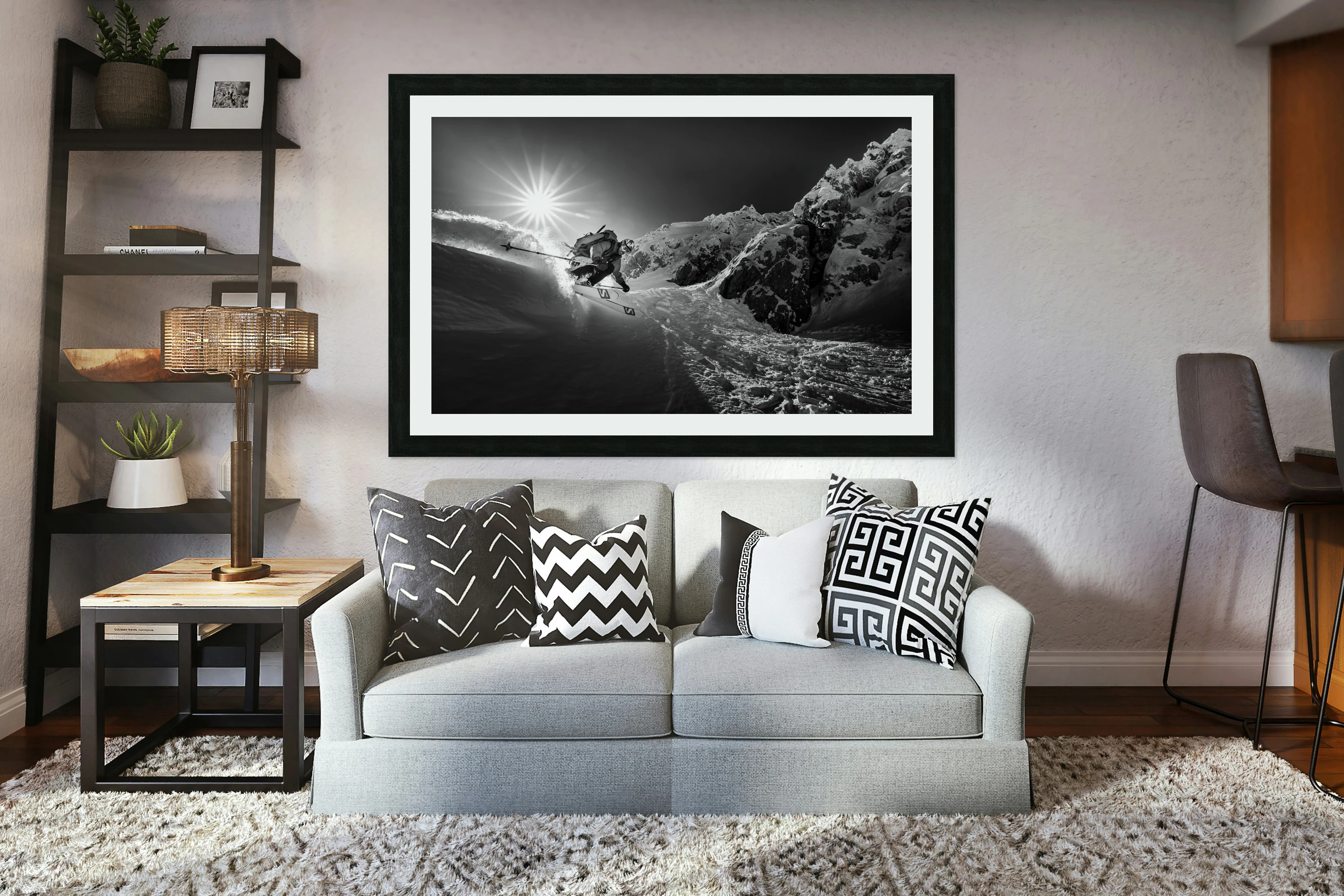 Snow splash over the edge