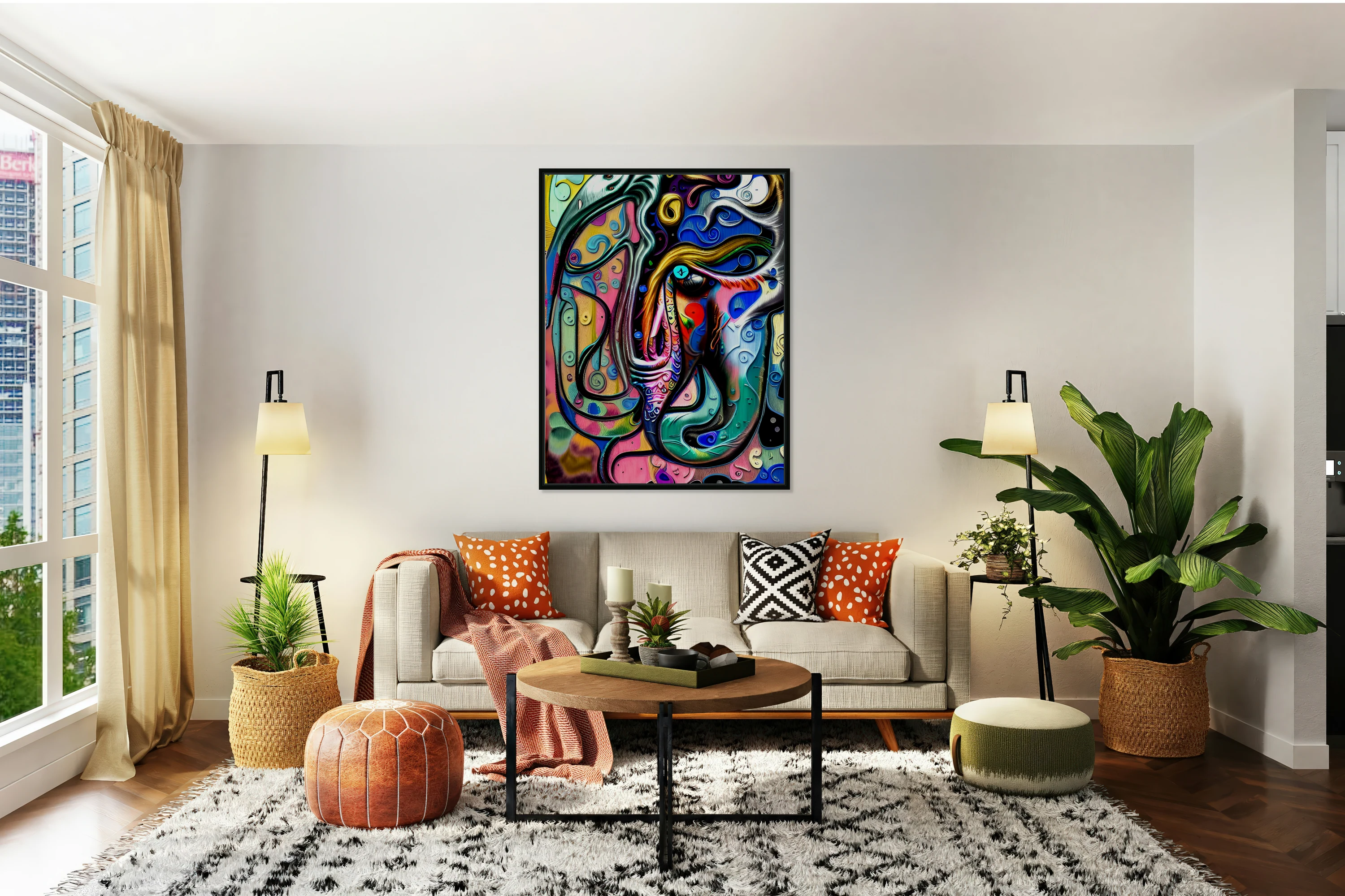 Abstract Elephant Art