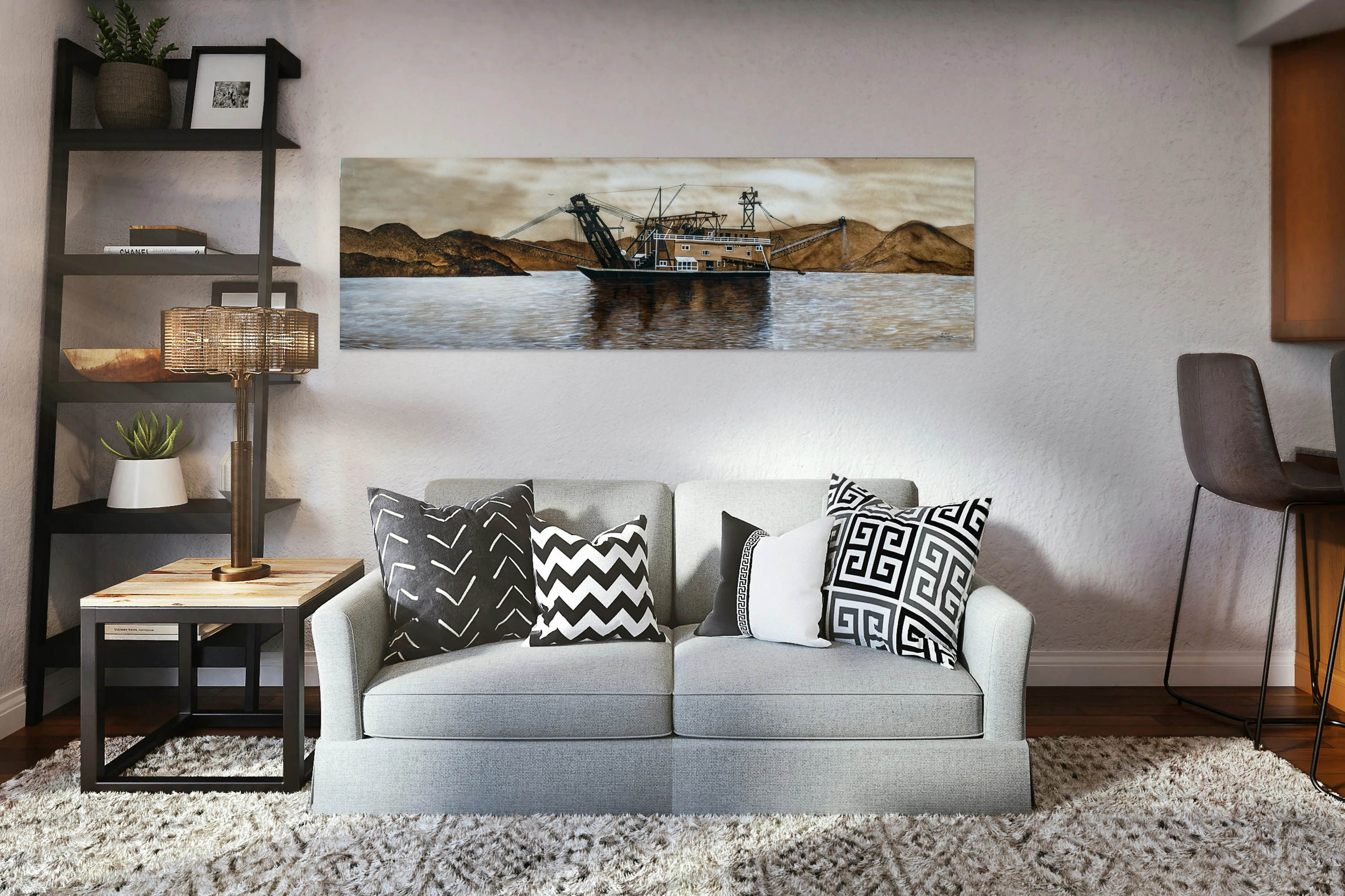 Gold Dredging Mural 
