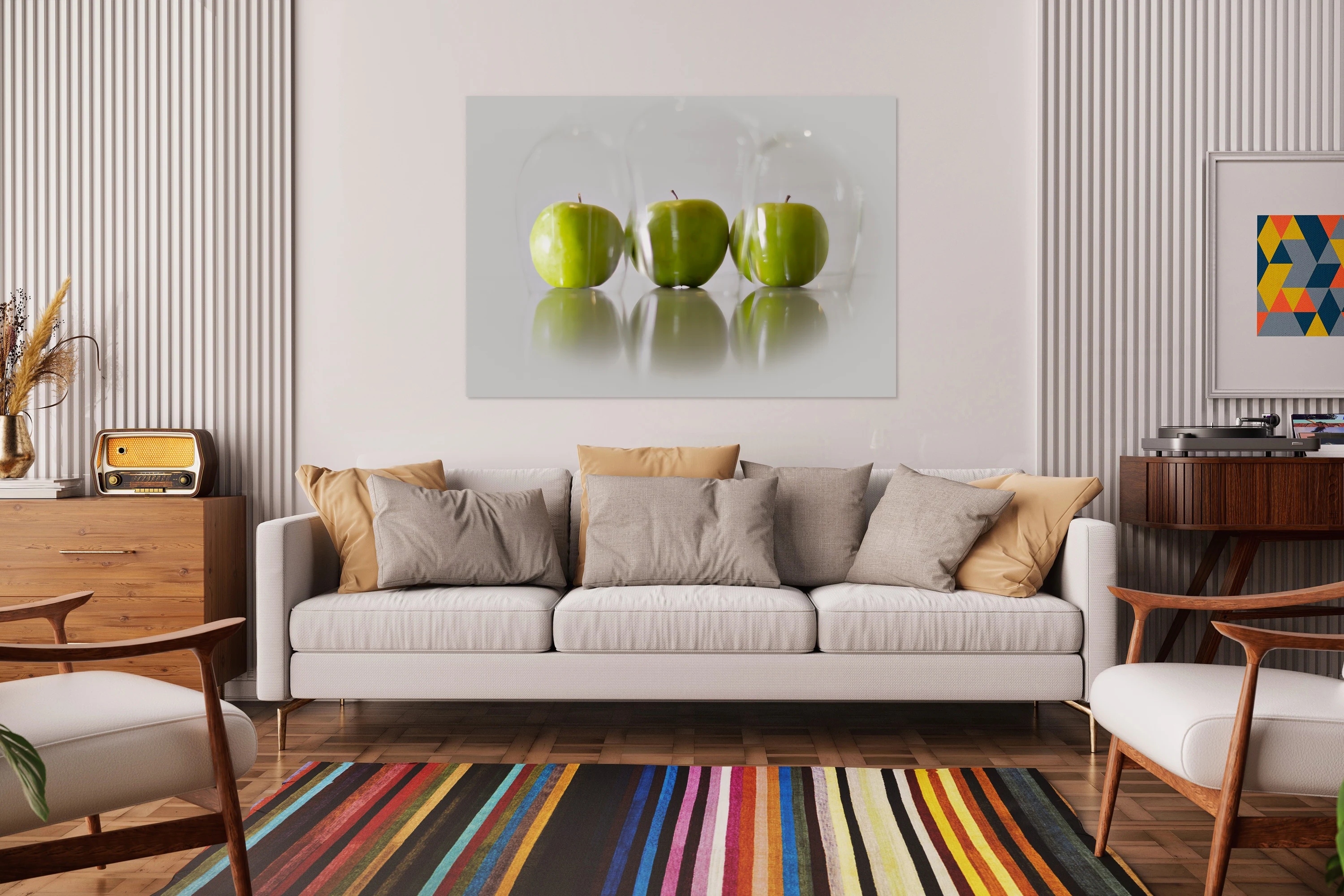 Trois pommes vertes