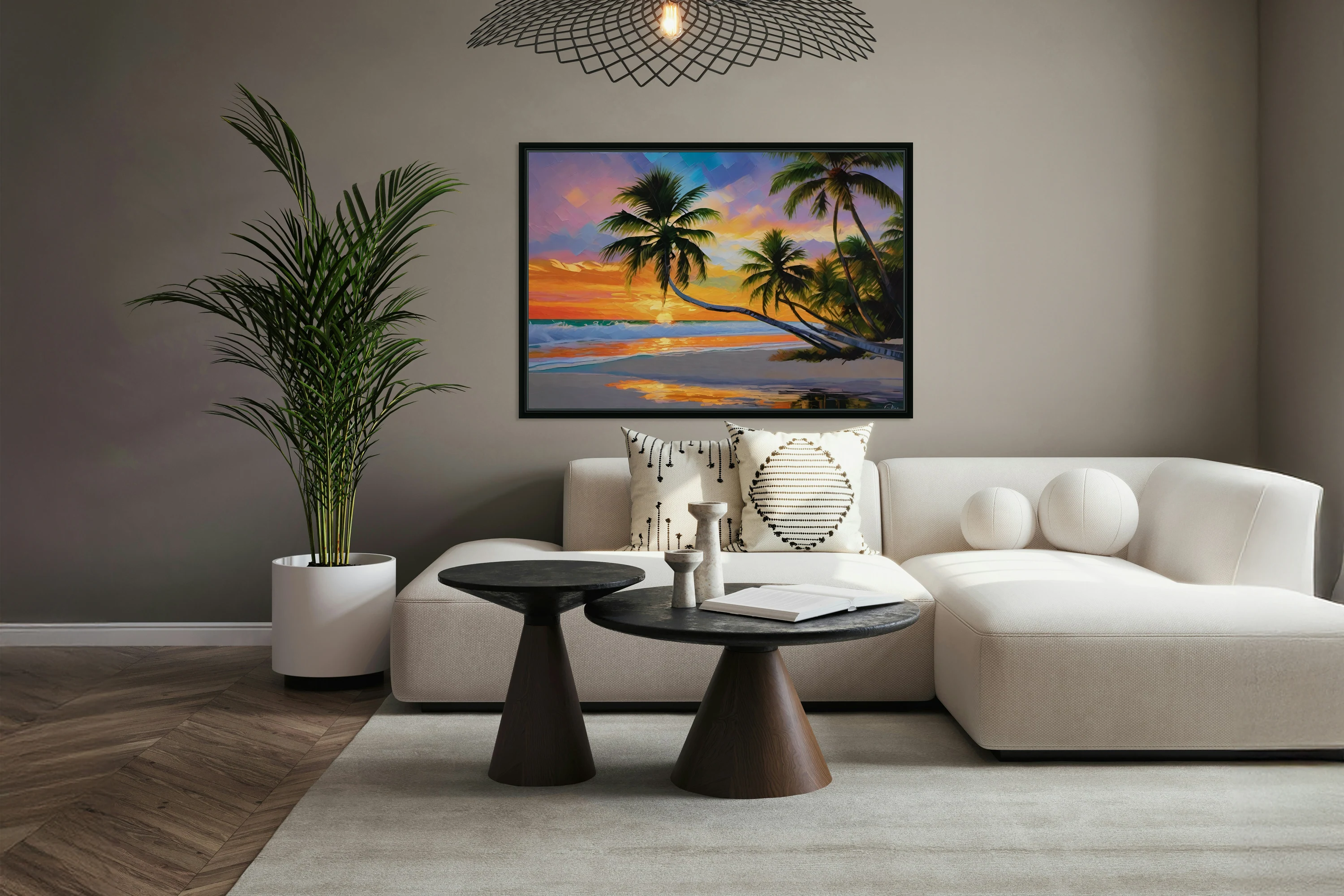 Tilted Palm Sunset