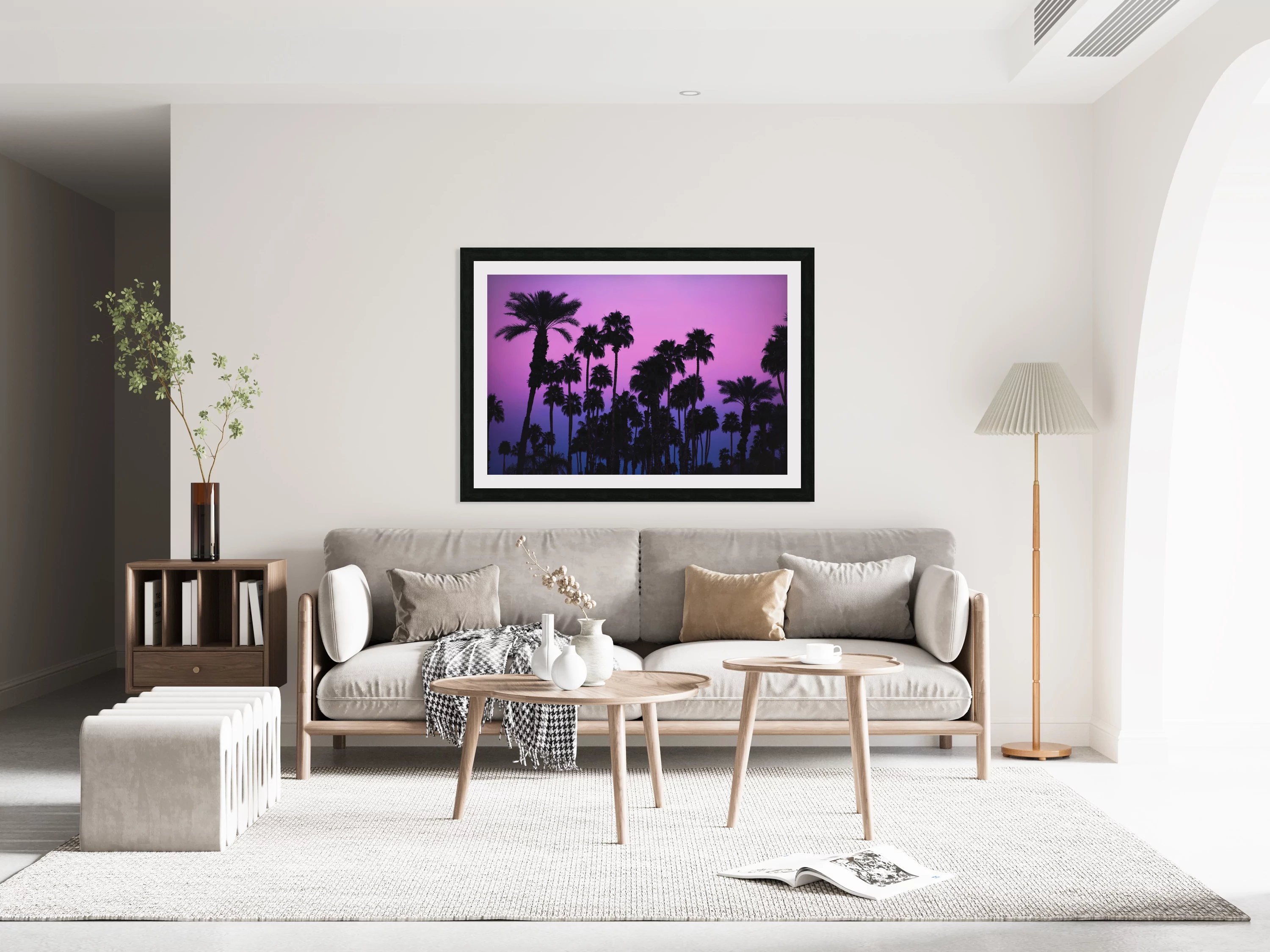 Palms with Pink Sky