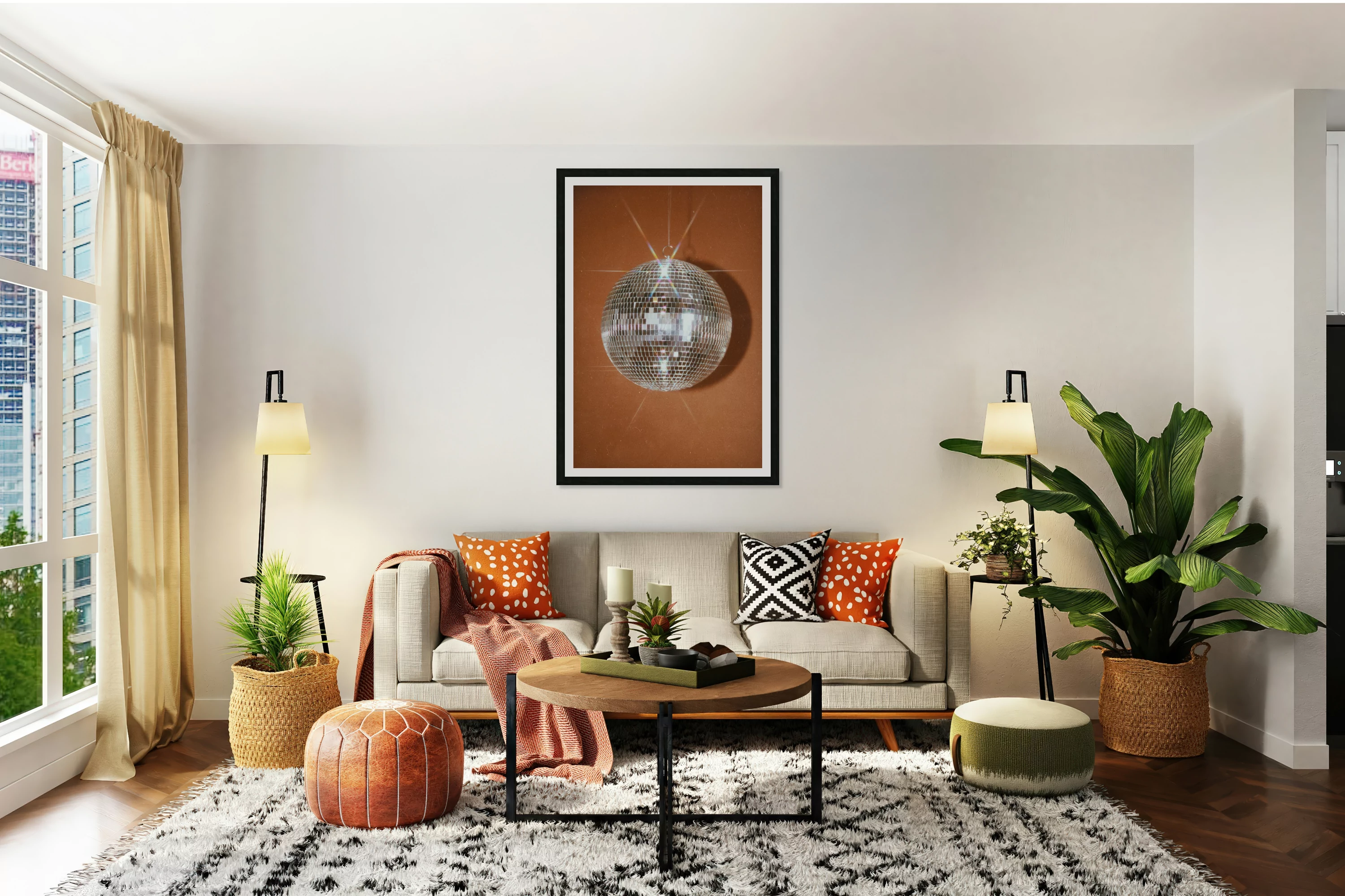 Orange Disco Ball