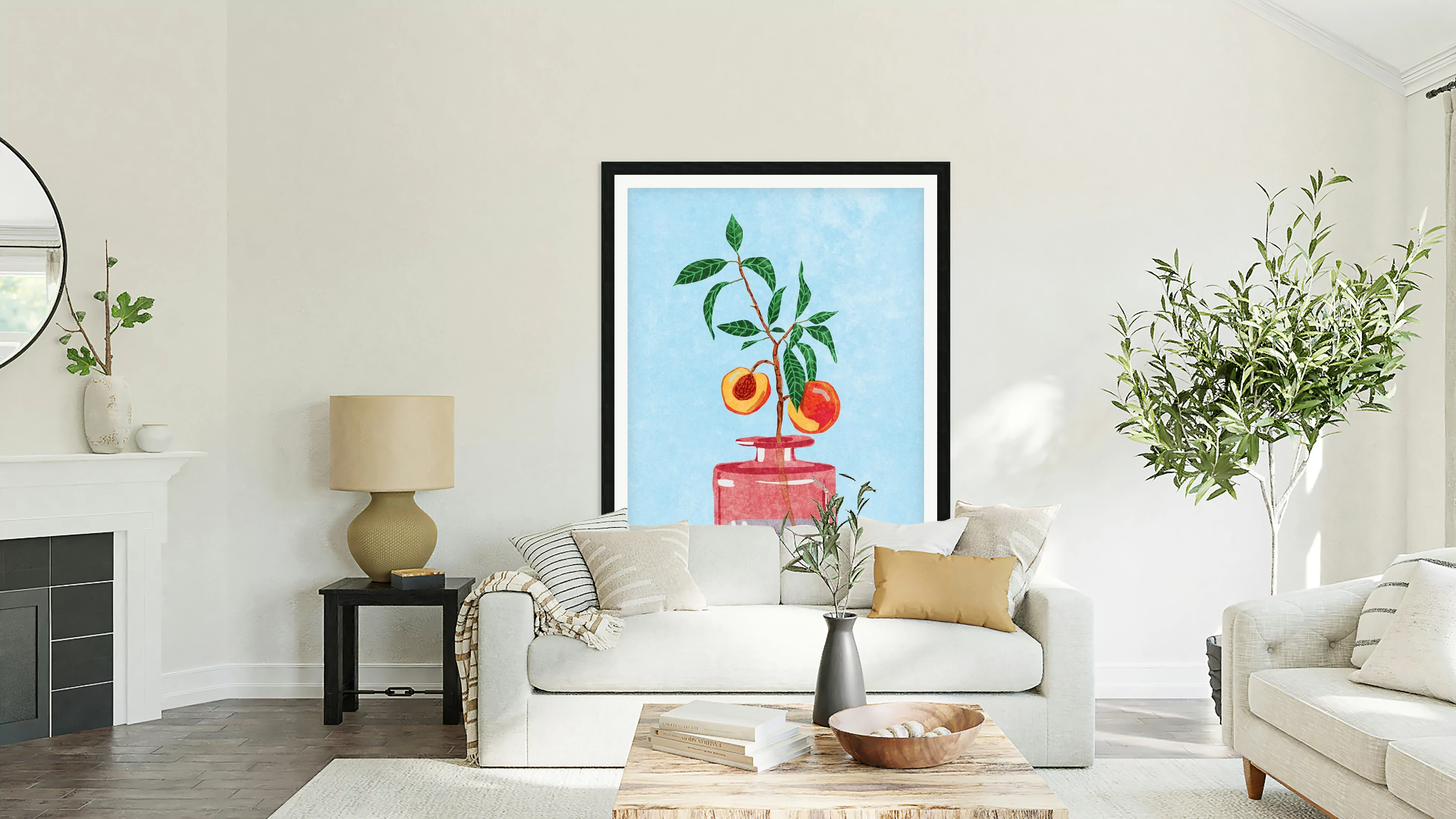 Peach Tree in Vase
