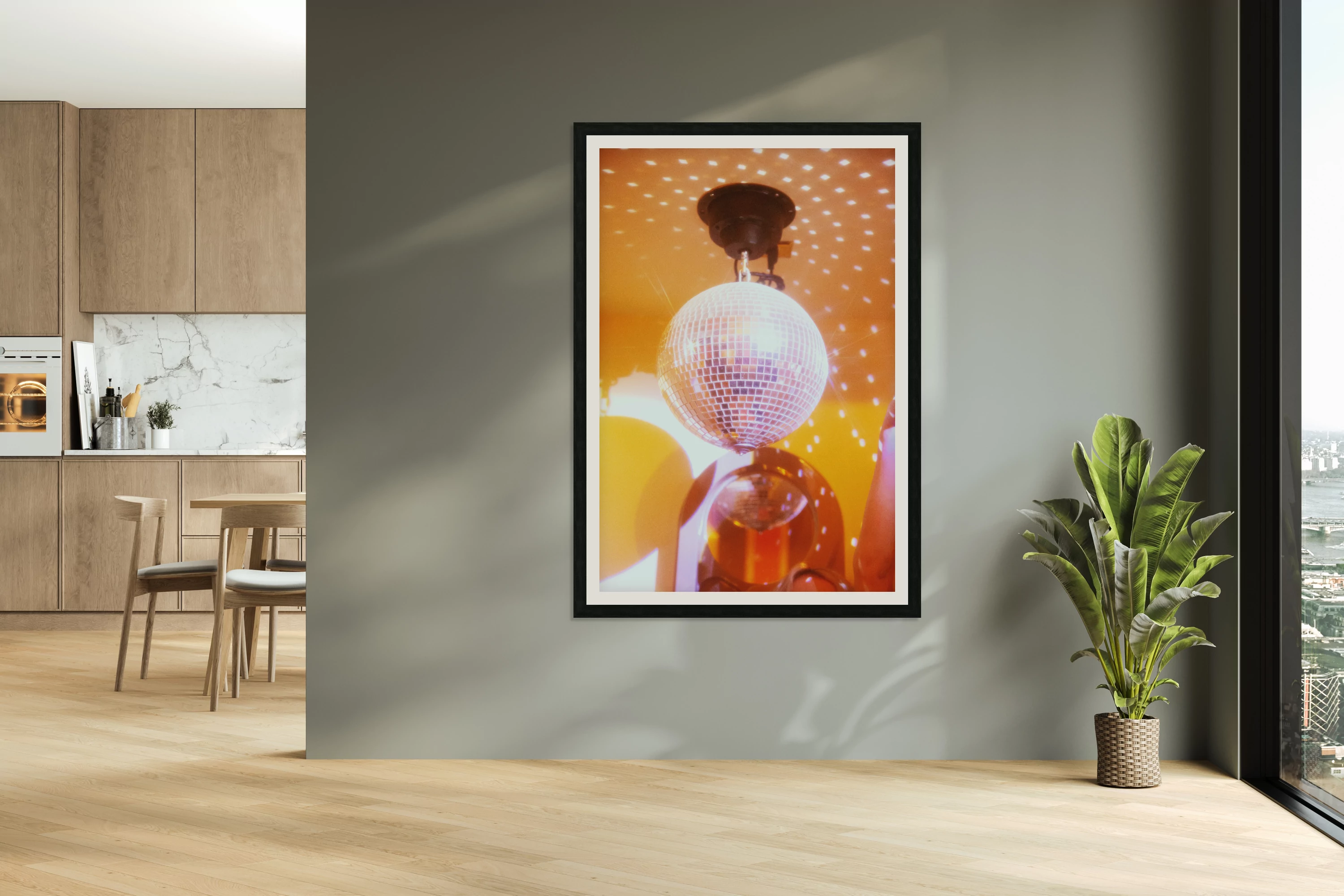 Groovy Yellow Disco Ball