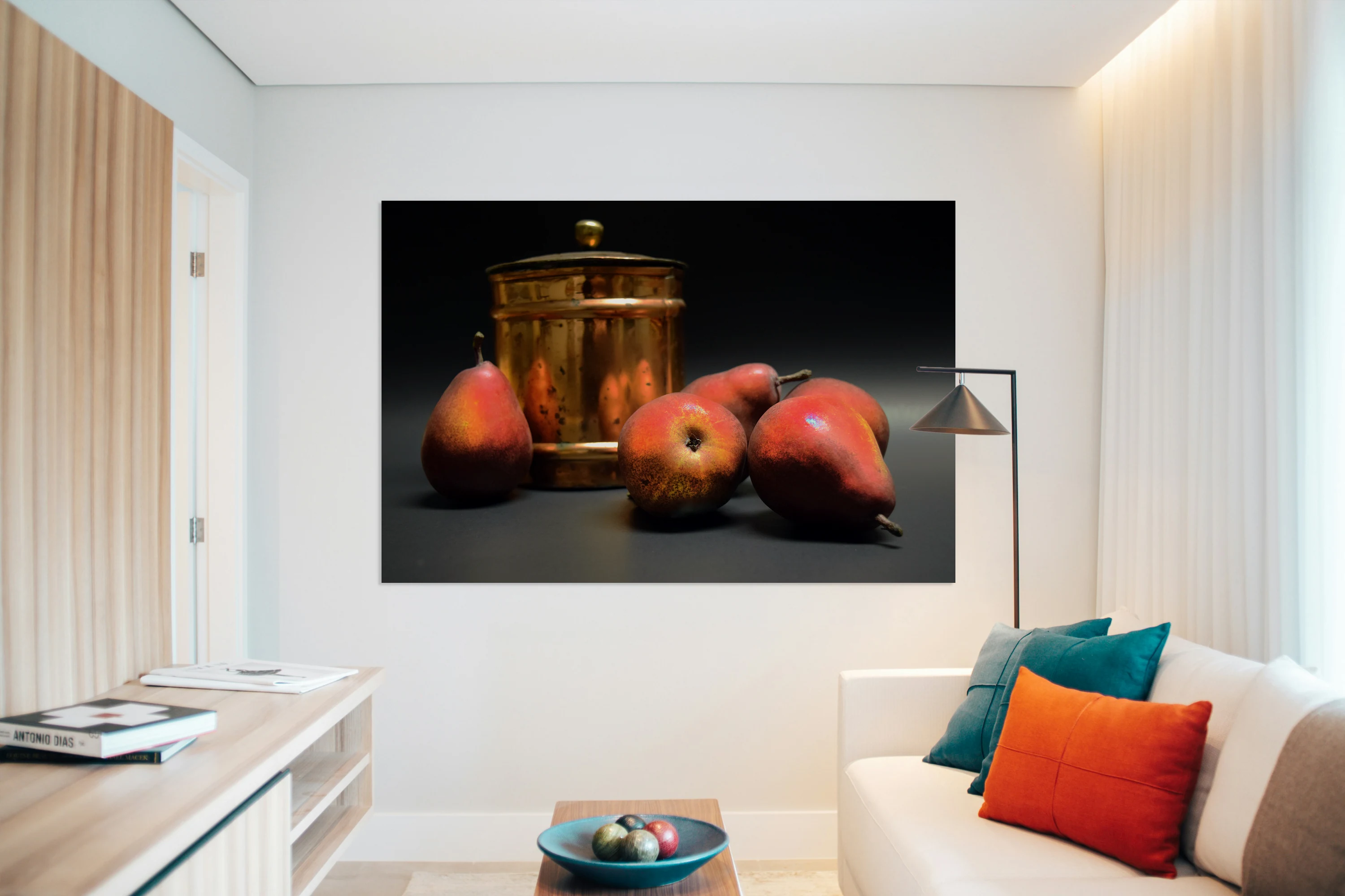 Copper Pot and Five Pears