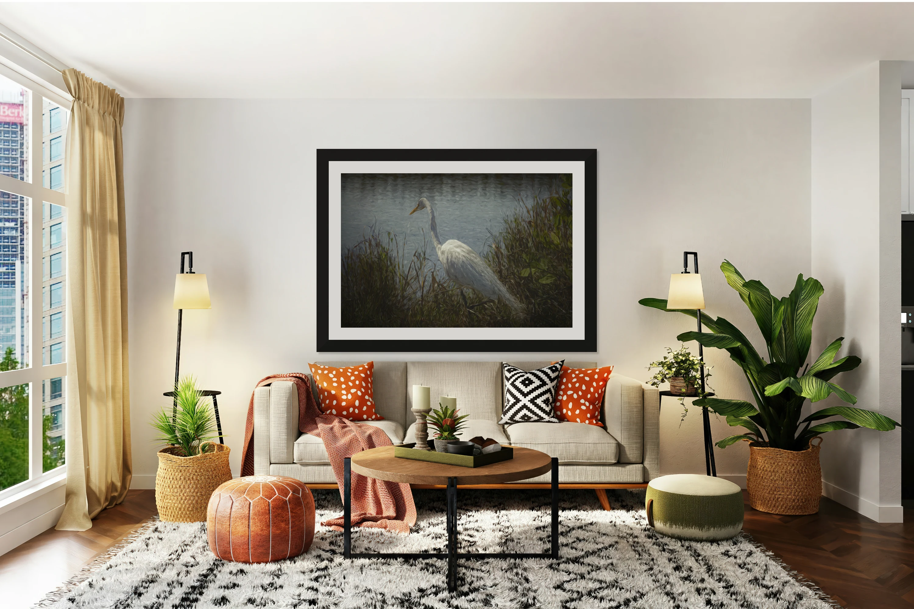 Impressionist White Heron