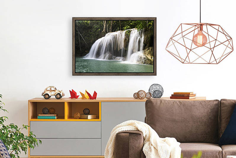 Thailand, Kanchanaburi Province, Erawan National Park, One Of The Falls From The 7-Tiered Erawan Waterfall by PacificStock