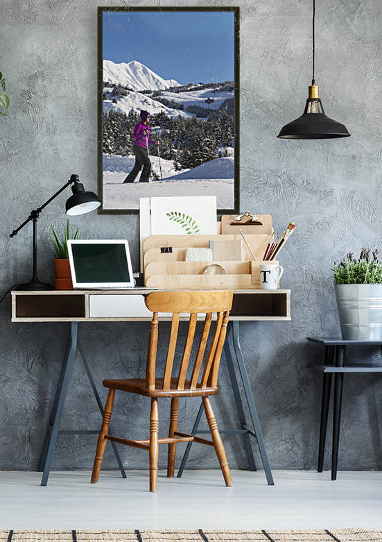 Woman snowshoeing on a sunny day at Turnagain Pass, Kenai Peninsula, Chugach National Forest, Southcentral Alaska, Winter by PacificStock