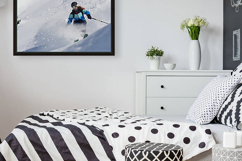 Skiing in powder snow; St. Moritz, Graubunden, Switzerland by PacificStock