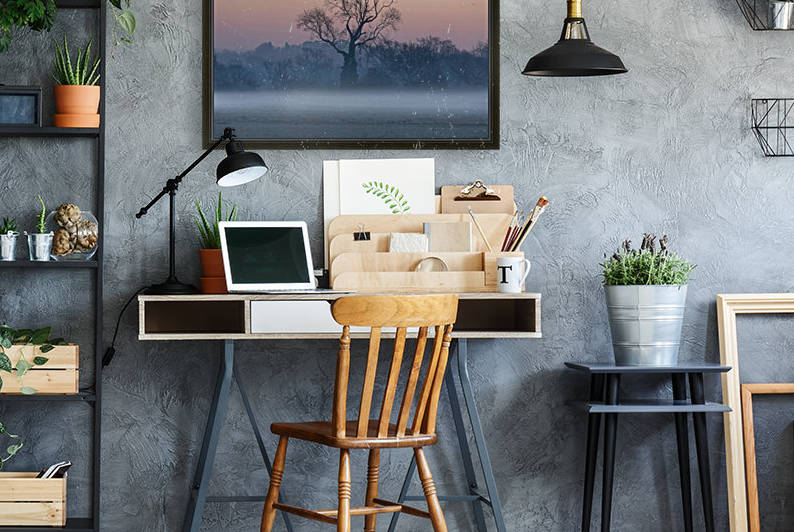 Leafless trees in the mist at sunrise; Surrey, England by PacificStock