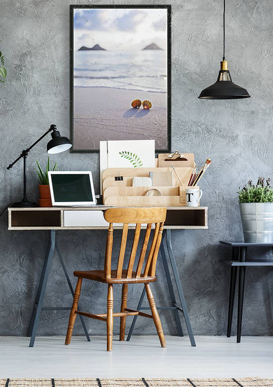 A set of two rare Hawaiian Sunrise Scallop Seashells, also known as Pecten Langfordi, in the sand at Lanikai beach, with Mokulua islands in background; Honolulu, Oahu, Hawaii, United States of America by PacificStock