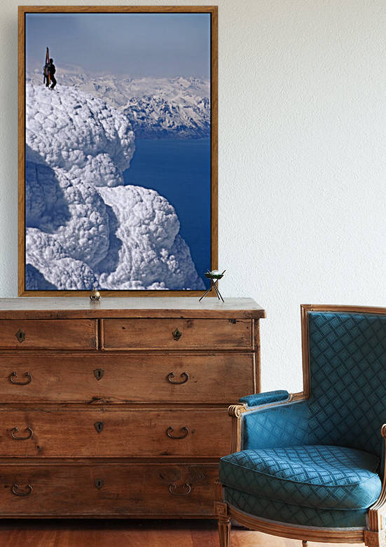 Mountaineer Standing On Ridge Viewing Vast Scenery From Augustine Volcano Across Cook Inlet Alaska by PacificStock