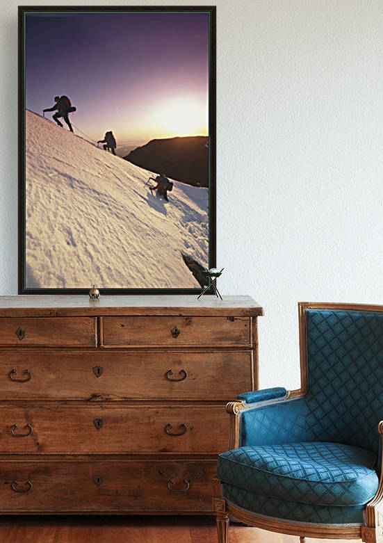 Mountain Climbers @ Sunset Chugach Mts Southcentral Ak by PacificStock