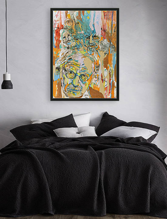 Illustration of a man with heads talking above his head by PacificStock