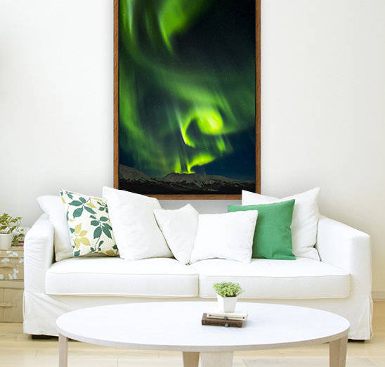 Aurora borealis over the Alaska Range, near Black Rapids; Alaska, United States of America by PacificStock