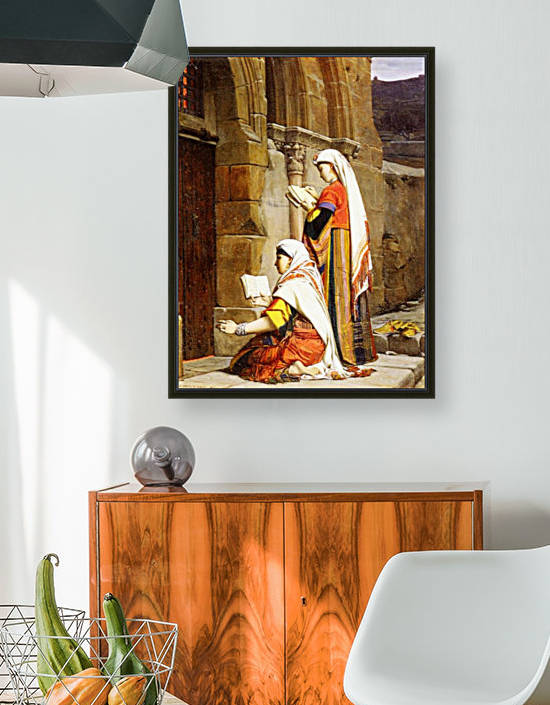 Prayers at the tomb of the Virgin, Jerusalem by Jean Jules Antoine Lecomte du Nouy