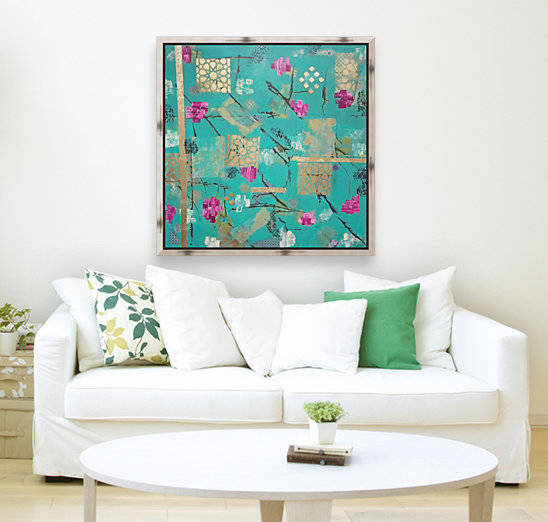 Cherry Blossoms - Abstract Art by Shereen Khundmiri