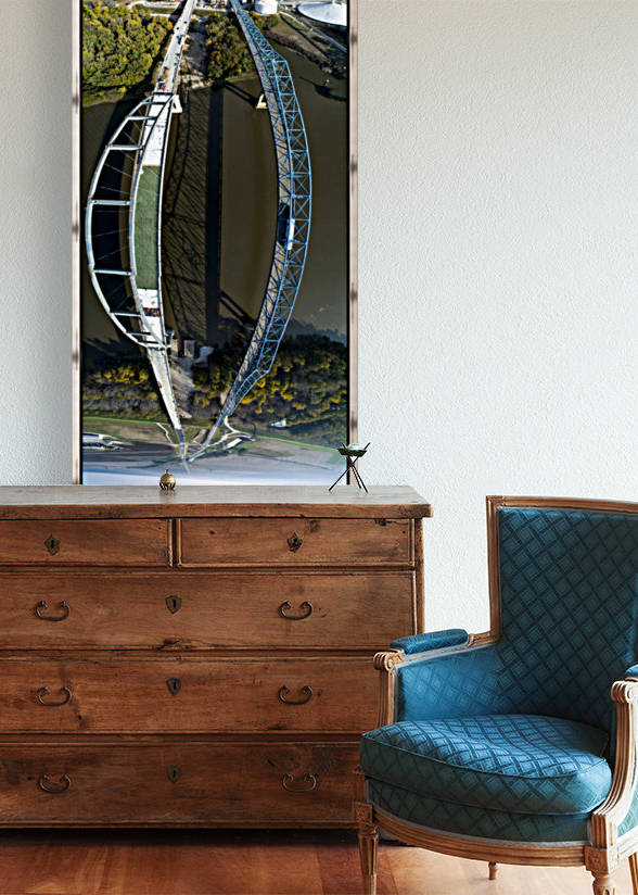 Meredosia Bridges, Panoramic View by Jordan Williams of Air Imagery Services