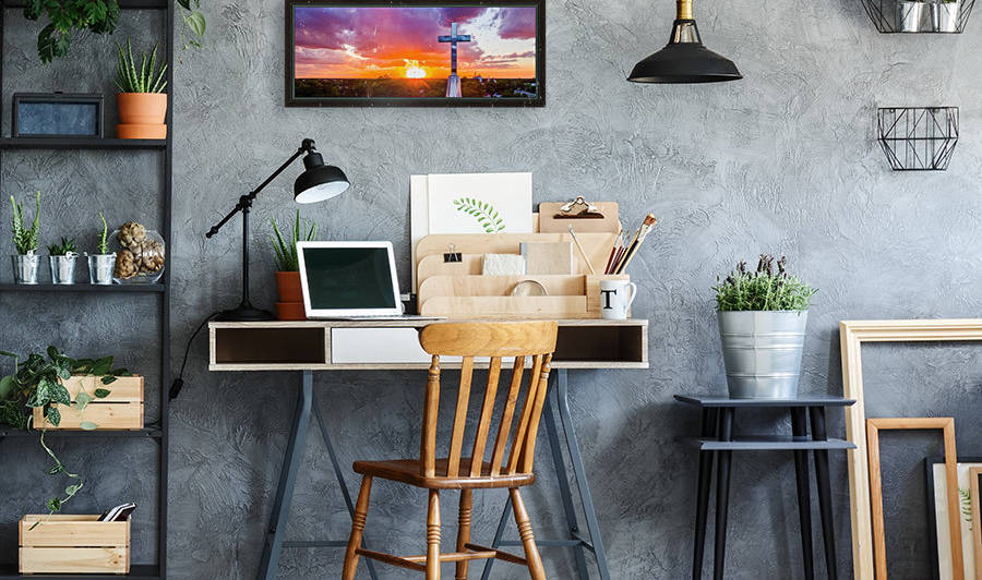 Rushville, IL Presbyterian Church Cross at Sunset II by Jordan Williams of Air Imagery Services