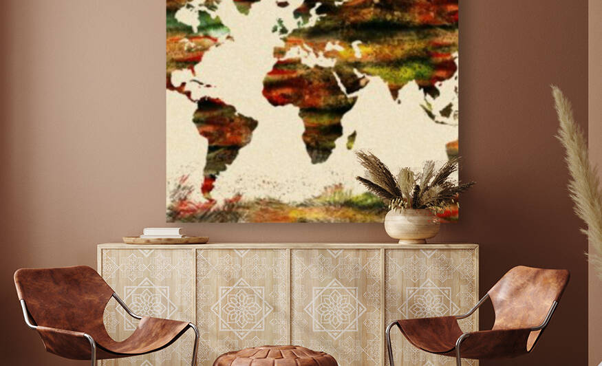 World Map Decorative Painting by Irina Sztukowski