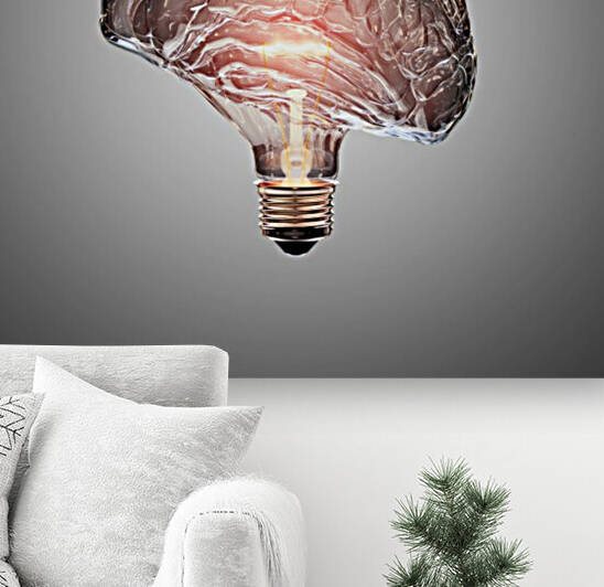 Light Bulb Brain by Johan Swanepoel