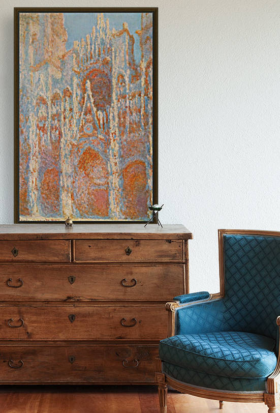 The Rouen Cathedral  The facade at sunset by Monet