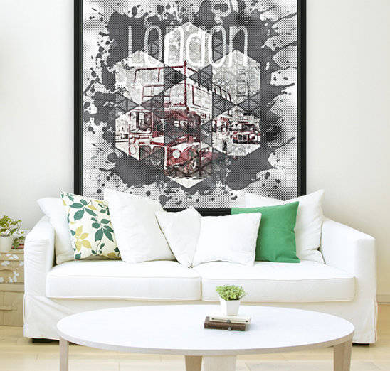 Graphic Art LONDON Streetscene by Melanie Viola