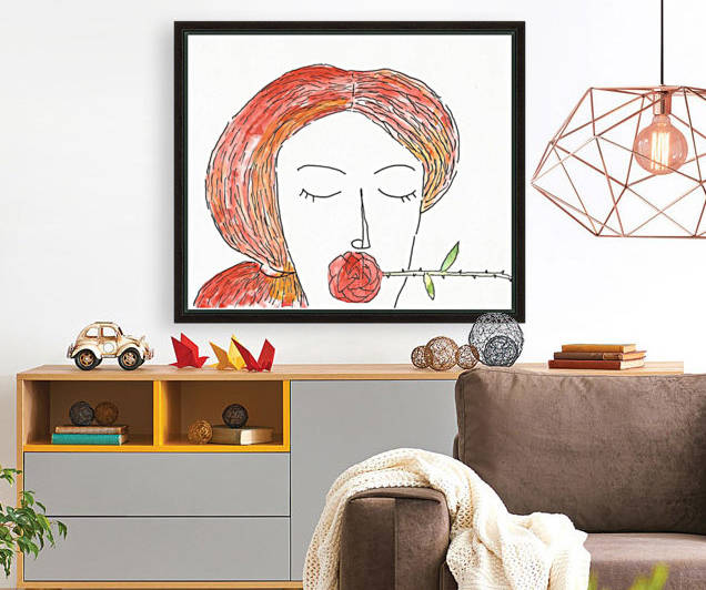 woman and rose by charles djalu