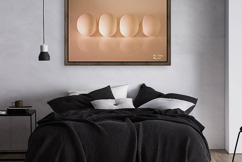 White Egg On Canvas warm light version by crystalfind