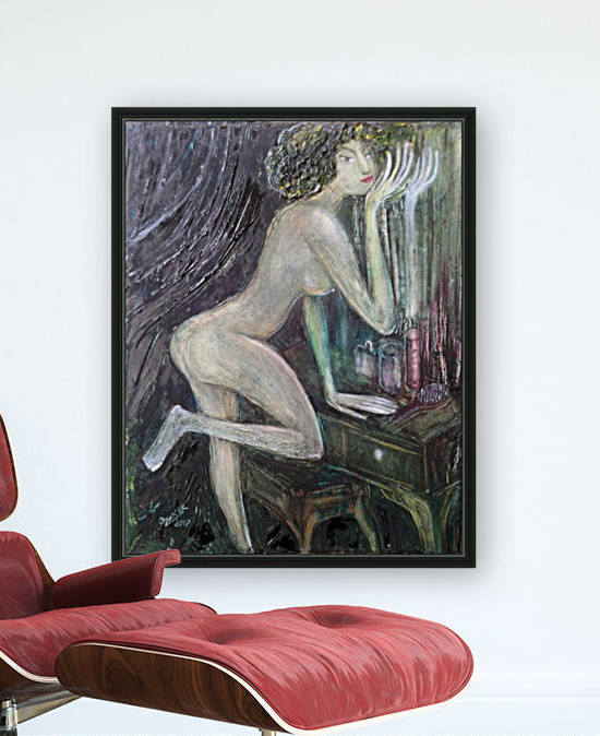 22.Mirror2017year oil on canvas 50x40 cm 4000$ by ZAKIR AHMEDOV