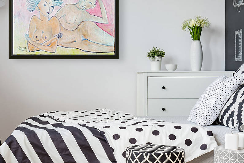 47.Pair2017year 20x30cm Original Painting Oil on Canvas1500$ by ZAKIR AHMEDOV