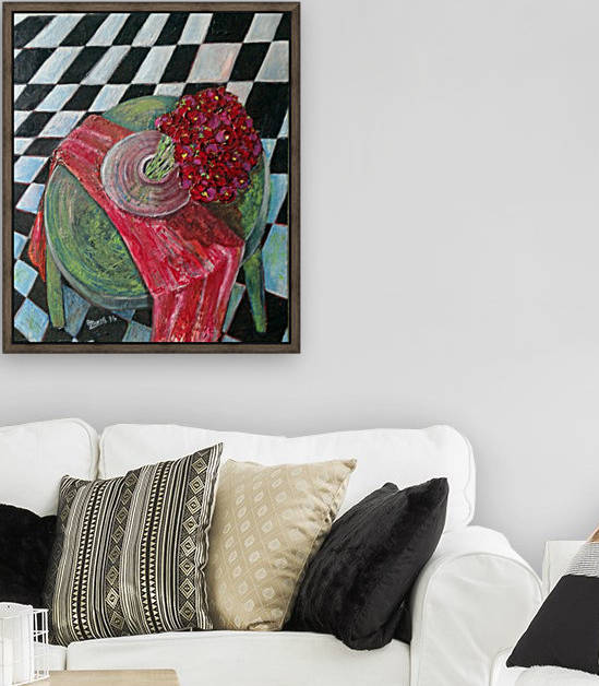 16.ROUND TABLE2016yea 60x50cmOriginal Painting Oil on Canvas3500$ by ZAKIR AHMEDOV