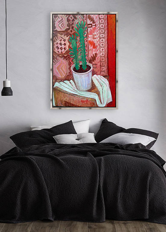 36.Cactus.2017 year  Original Painting Oil on Canvas 50 x 35 cm.1500$ by ZAKIR AHMEDOV