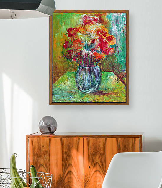 30.FLOWCRS.2014year oil on canvas 45x55cm2000$ by ZAKIR AHMEDOV