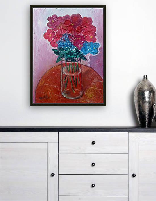 21.Autumn flowers2017year oil on canvas 40X30 cm1500$ by ZAKIR AHMEDOV