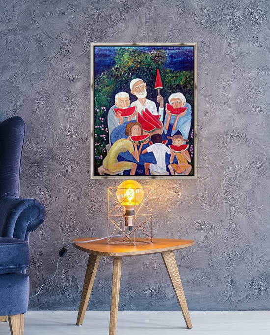 52.Season of watermelon 2018year 70x90cmOriginal Painting Oil on Canvas8500$ by ZAKIR AHMEDOV