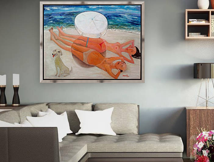 50.The sea.  2018 year Original Painting Oil on Canvas  70 x 90 cm.8500$ by ZAKIR AHMEDOV