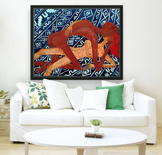 44.Night of love 2017year 40X50cm Original Painting Oil on Canvas2500$ by ZAKIR AHMEDOV