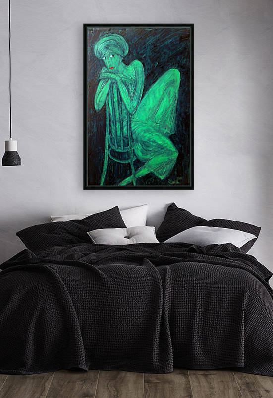 45.Expectation 2017year 60x40cm Original Painting Oil on Canvas3500$ by ZAKIR AHMEDOV