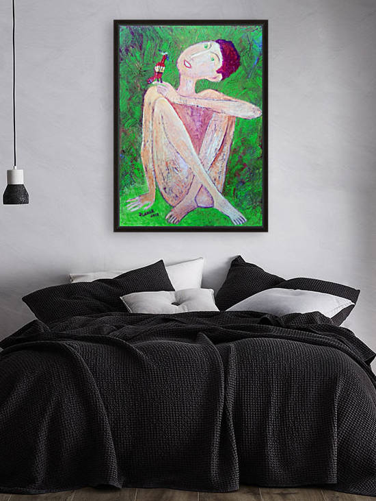 48.RED BIRD2018year oil on canvas 70X50cm3000$ by ZAKIR AHMEDOV