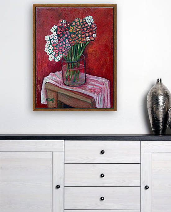 20.Spring flowers 2017year oil on canvas 45x35 cm1500$ by ZAKIR AHMEDOV