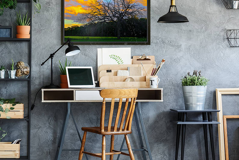 SUNSET AND LONELY TREE by Michael