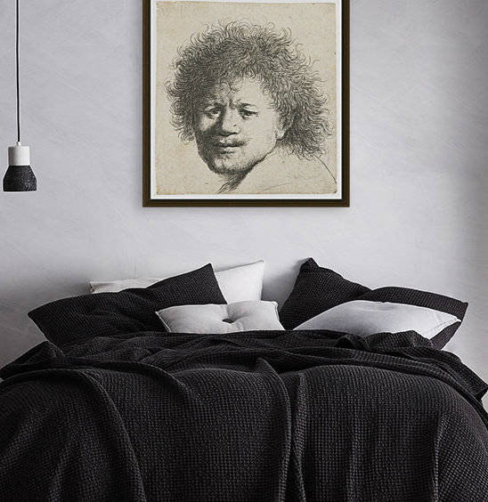 Self-portrait with Long Bushy Hair by Rembrandt